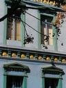Another colorful building.